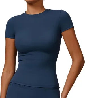 Quick-Dry Sports T-Shirt,Women's Workout Top for Yoga,Running and Gym,Breathable Athletic Tee