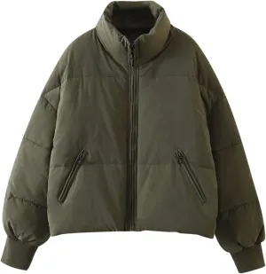 Quilted Puffer Coat Windbreaker Jackets for Women Thicken Fleece Jacket Padded Jacket Winter Coat 2024 Fashion Zip Up