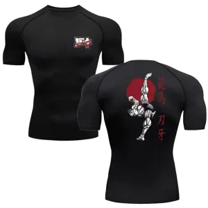 "UNWAVERING WILL" - Hanma - Baki Anime Gym Compression Fit T-Shirts | 4 Colors