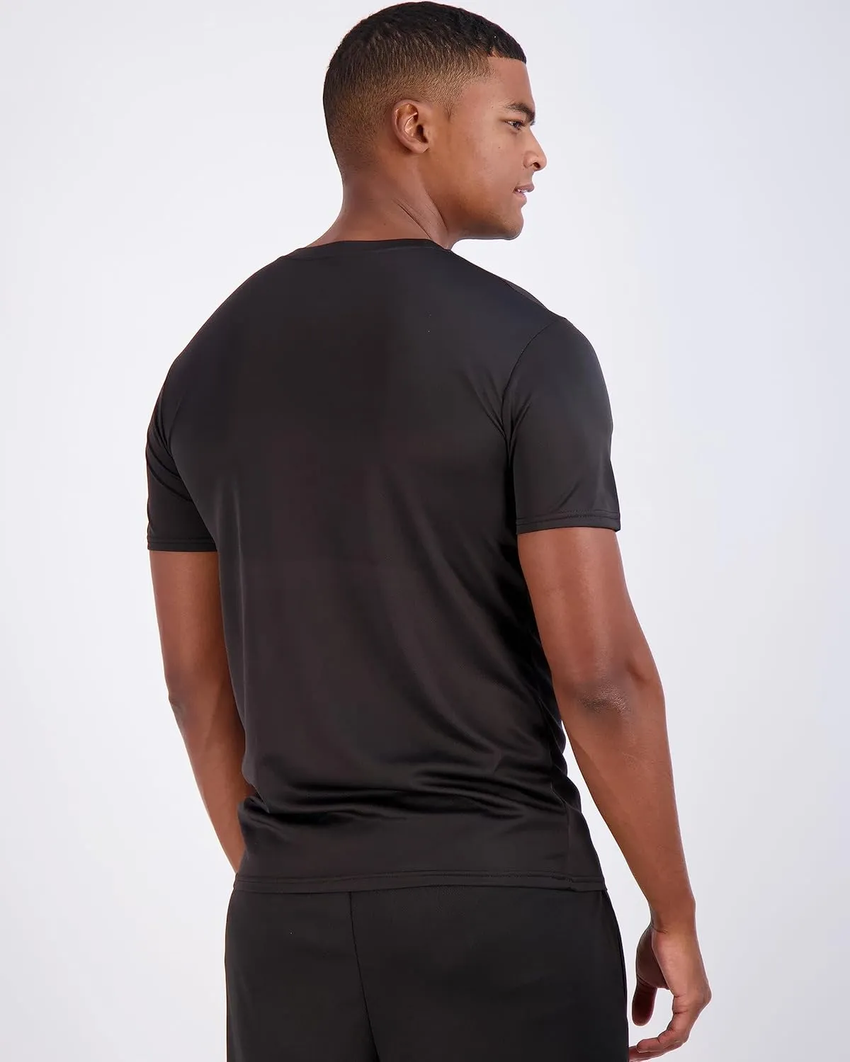 Real Essentials 5 Pack Mens Active Quick Dry Mesh Crew Neck T Shirts | Athletic Short Sleeve Tee (Available in Big & Tall)