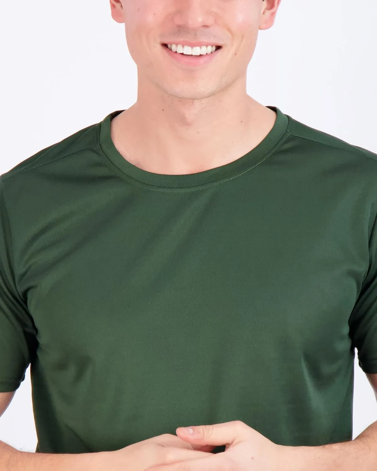 Real Essentials 5 Pack Mens Active Quick Dry Mesh Crew Neck T Shirts | Athletic Short Sleeve Tee (Available in Big & Tall)