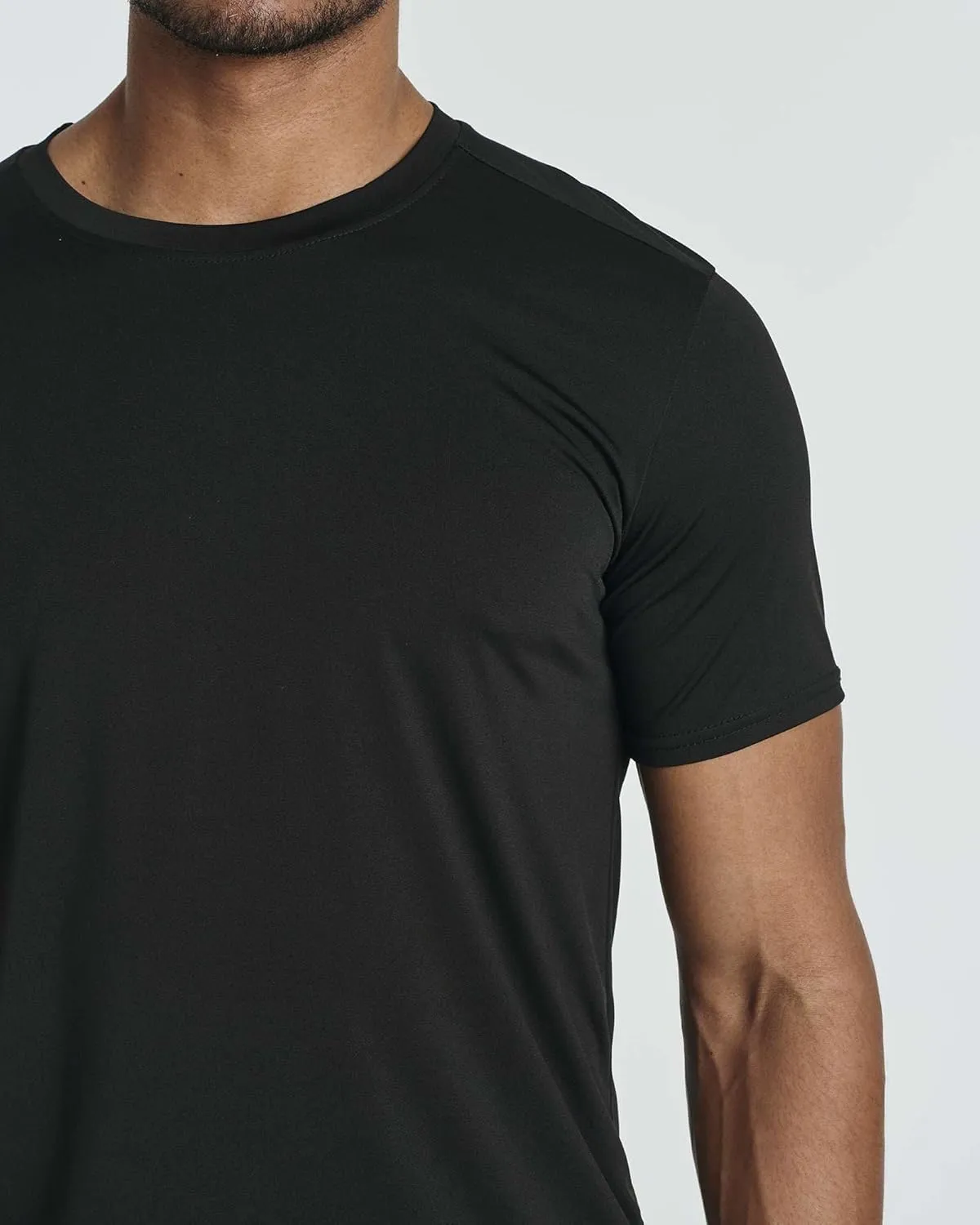 Real Essentials 5 Pack: Mens Short Sleeve Dry Fit Active Crew Neck T Shirt - Athletic Running Gym Workout Tee Tops