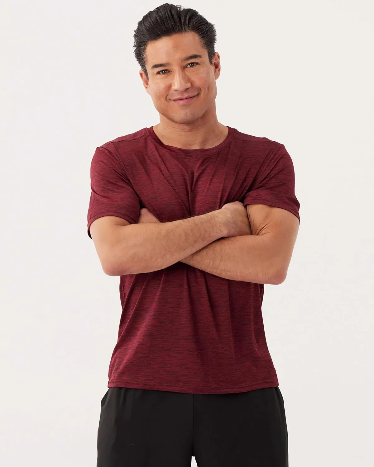 Real Essentials 5 Pack: Mens Short Sleeve Dry Fit Active Crew Neck T Shirt - Athletic Running Gym Workout Tee Tops