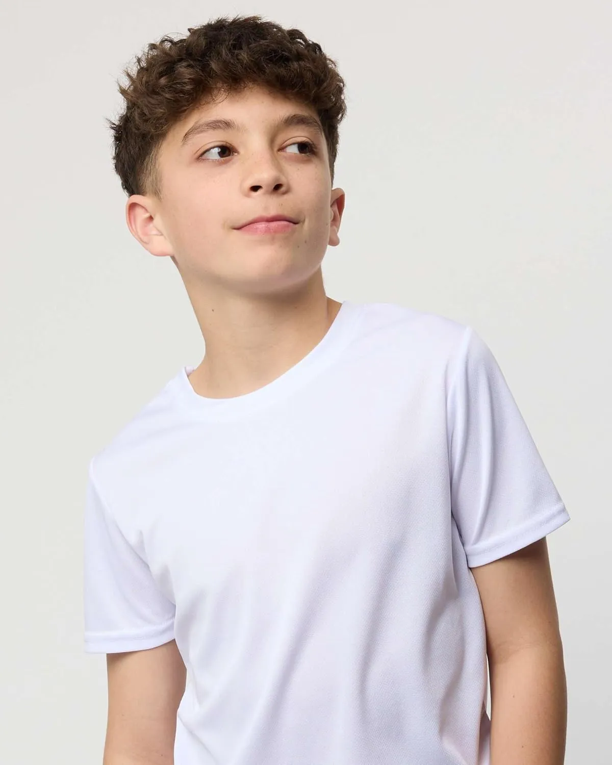 Real Essentials 5 Pack: Youth Mesh Moisture Wicking Active Athletic Performance Short-Sleeve T-Shirt Boys & Girls