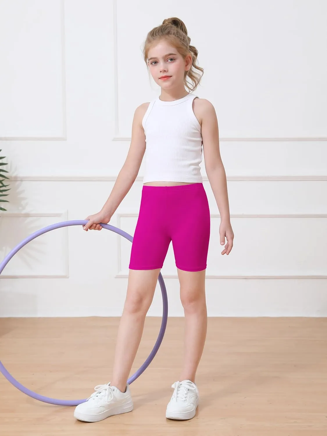 Resinta 10 Pack Girls Bike Shorts Cartwheel Under Dress Dance Shorts for Toddler Girls Kids Multicolor