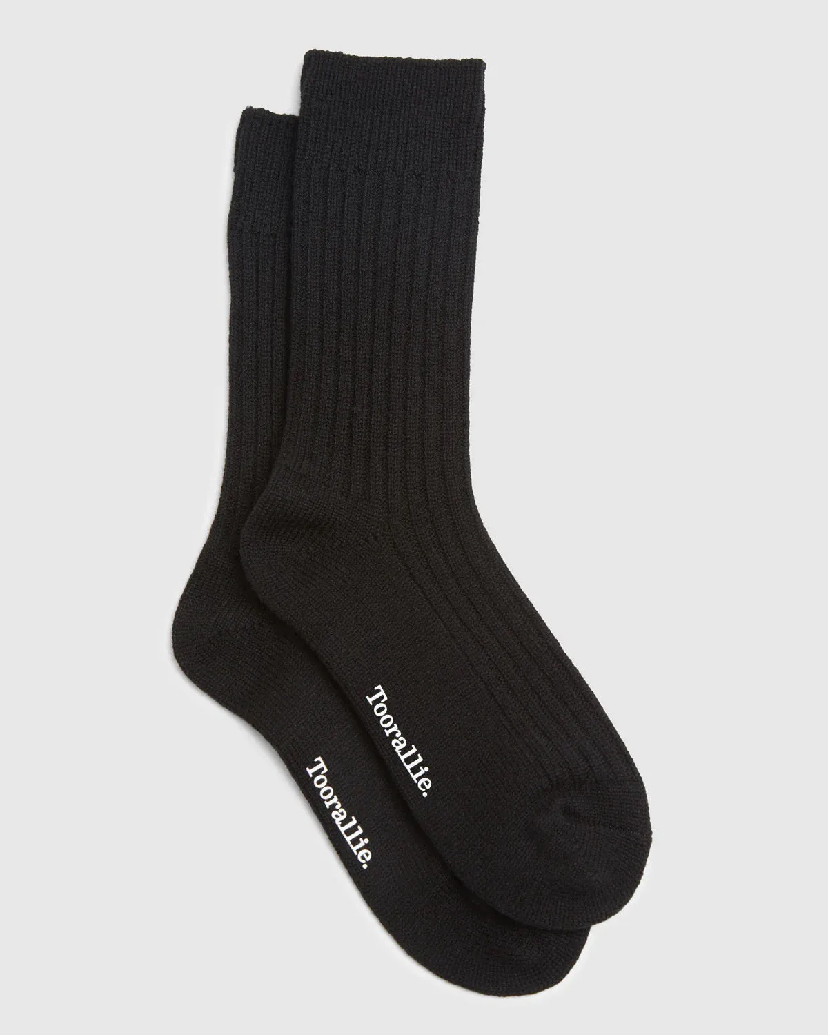 Ribbed Merino Socks | Black (SML/MED)