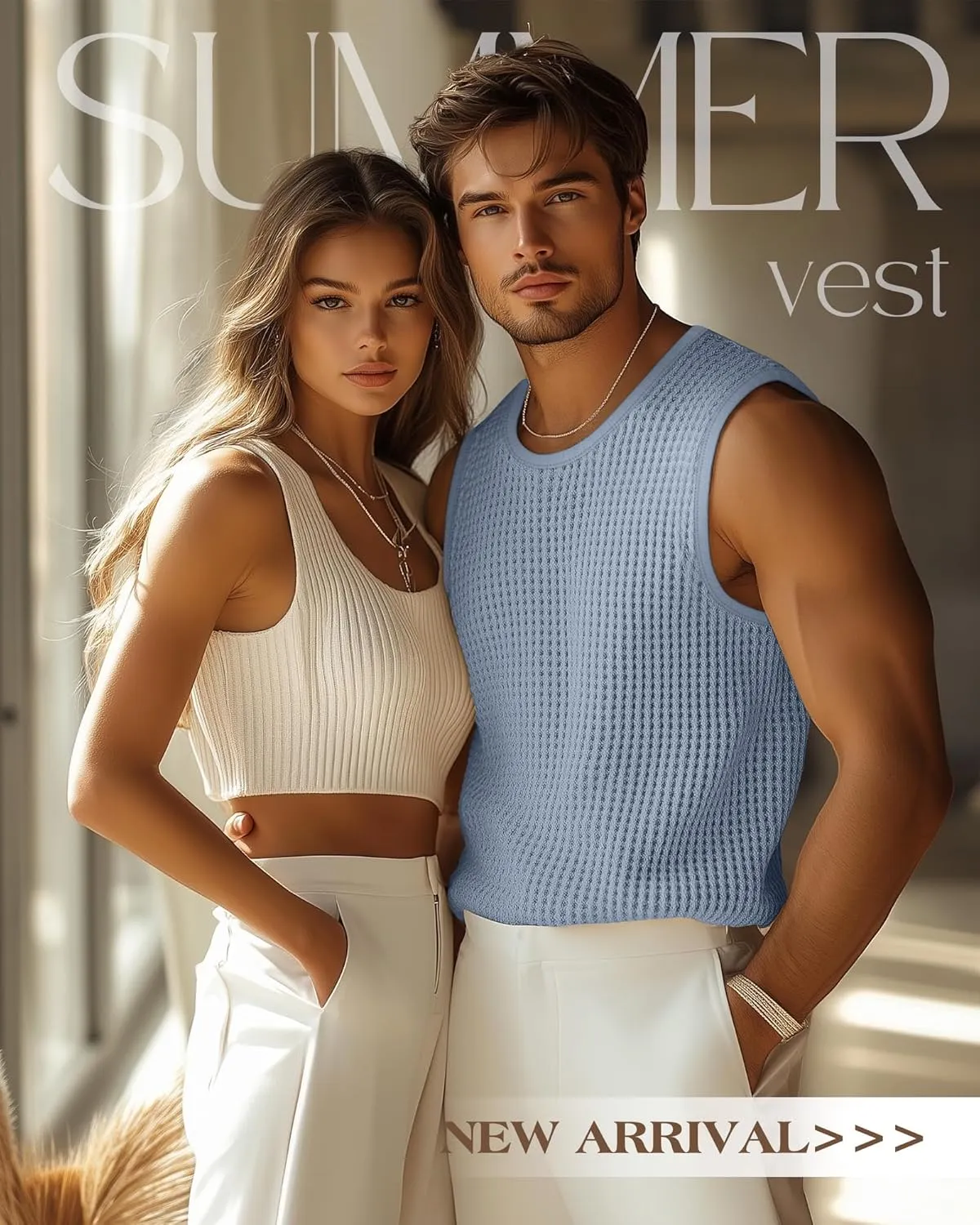 Riyiper 3 Pack Men's Waffle Knit Tank Tops, Casual Sleeveless Tank Shirts Summer Classic Beach T-Shirts Breathable Muscle Tee