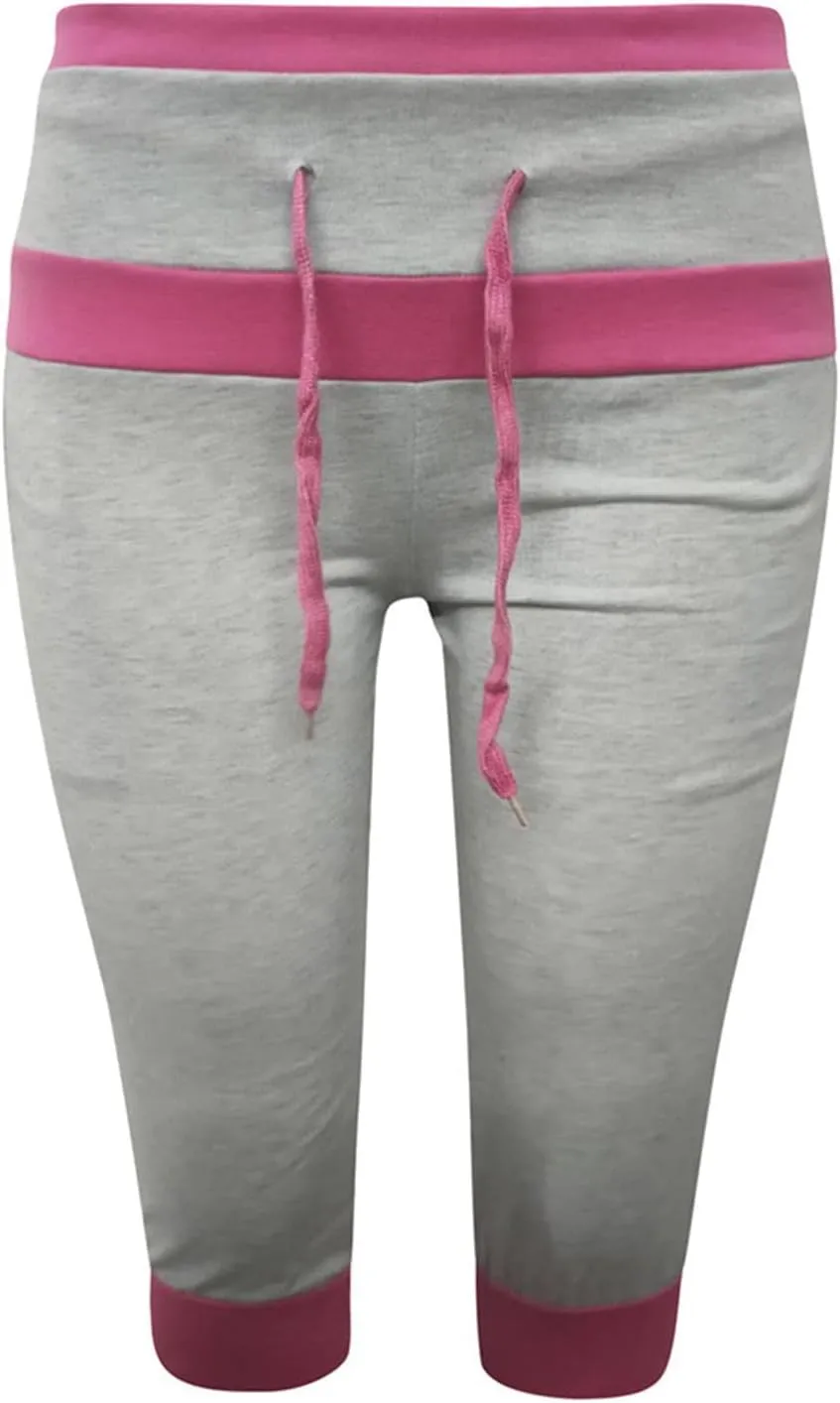 RKSTN Womens Capris for Summer 2025 Casual Yoga Gym Capri Leggings with Drawstring Shorts High Waisted Cropped Beach Pants