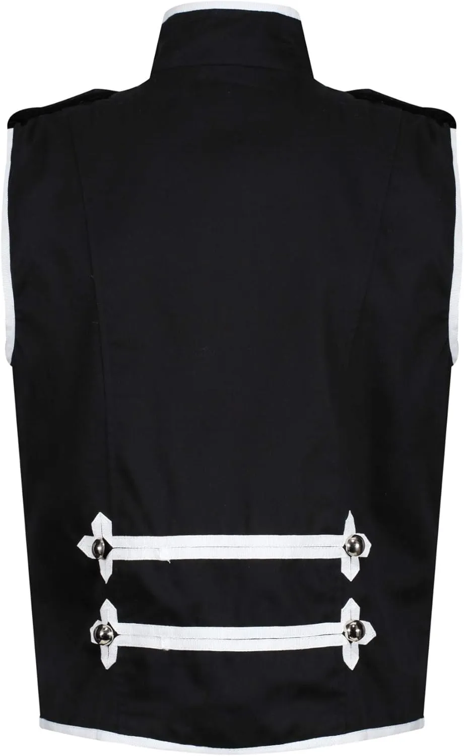 Ro Rox Sleeveless Marching Band Drummer Parade Military Jacket, Lightweight Vest for Stage Performances, Steampunk Parties