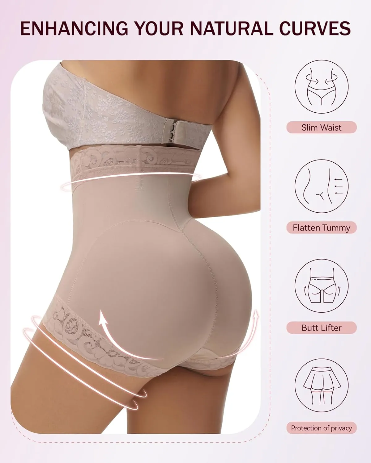 SHAPSHE Butt Lifting Panties Tummy Control Shorts High Waisted Shapewear Briefs Compression Underwear Women Faja Shorts