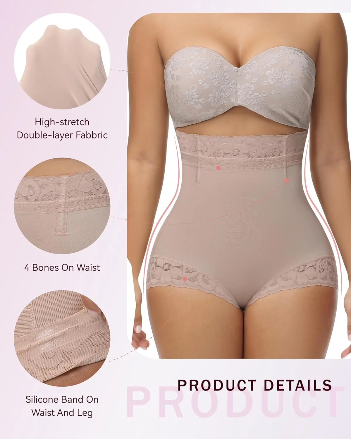 SHAPSHE Butt Lifting Panties Tummy Control Shorts High Waisted Shapewear Briefs Compression Underwear Women Faja Shorts