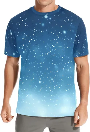 Summer T-Shirts for Men Crew Neck Short Sleeve Casual Soft Tee Shirt for Sports Basketball Athletic Size S-3XL