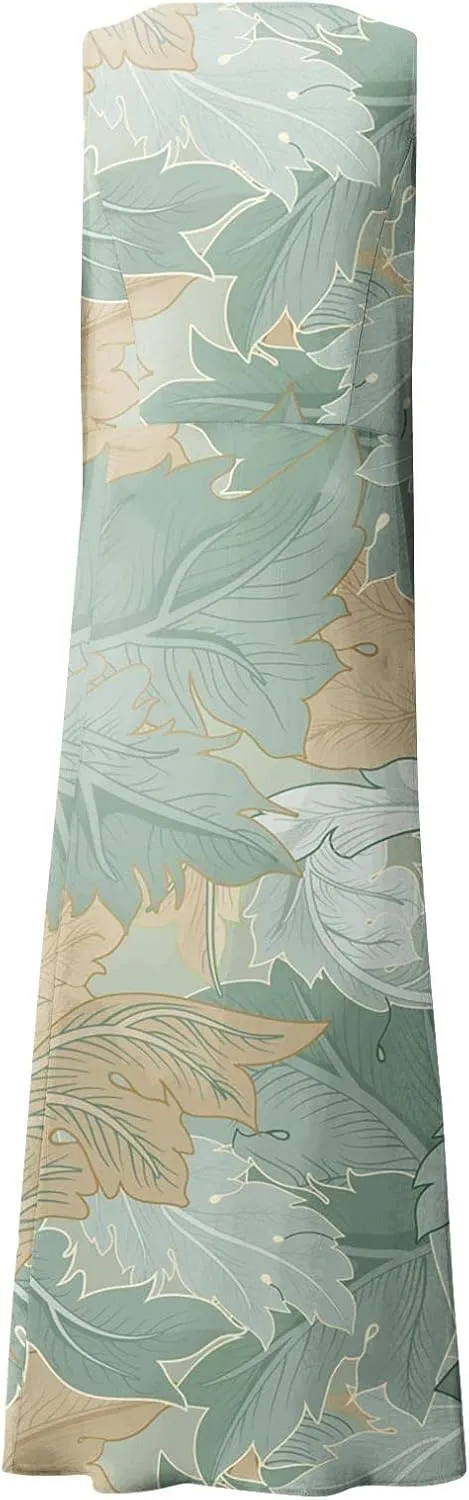 Sundresses for Women Floral Printed Sleeveless Sundresses Pockets a Line Maxi Dresses Casual Loose Long Dresses