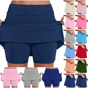 Tennis Skirts for Women with Shorts, Skorts for Women with Pockets Plus Size High Waist Athletic Golf Skorts Sports
