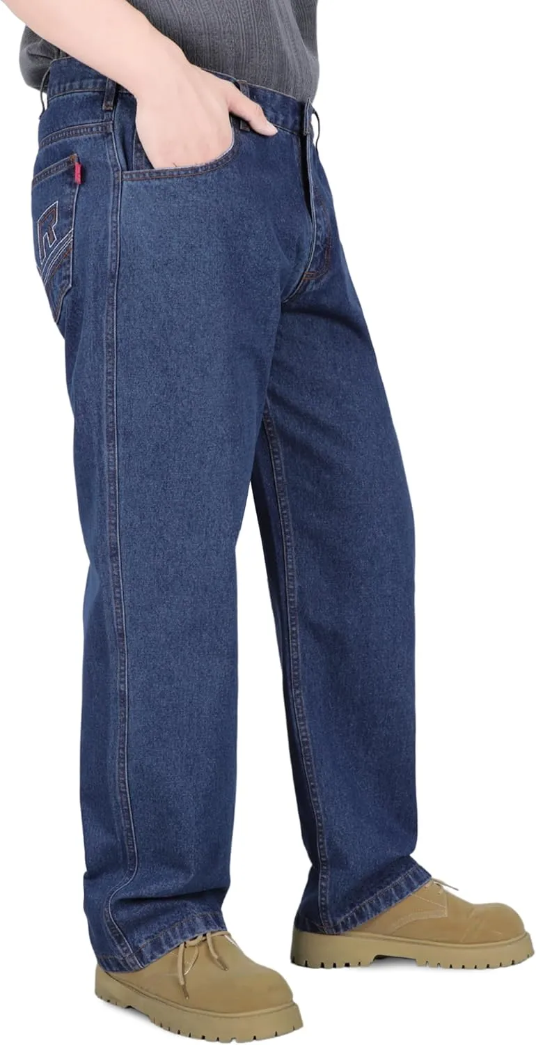 TICOMELA FR Jeans for Men Flame Resistant Pants 11.5oz 100% Cotton Heavy Duty Denim Pre-Washed Relaxed FR Jeans