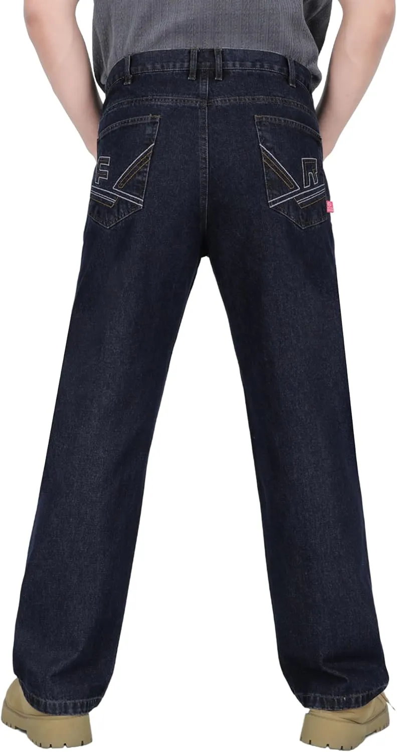 TICOMELA FR Jeans for Men Flame Resistant Pants 11.5oz 100% Cotton Heavy Duty Denim Pre-Washed Relaxed FR Jeans