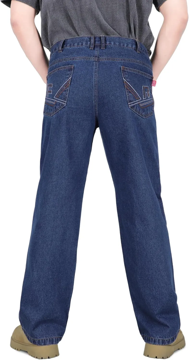 TICOMELA FR Jeans for Men Flame Resistant Pants 11.5oz 100% Cotton Heavy Duty Denim Pre-Washed Relaxed FR Jeans