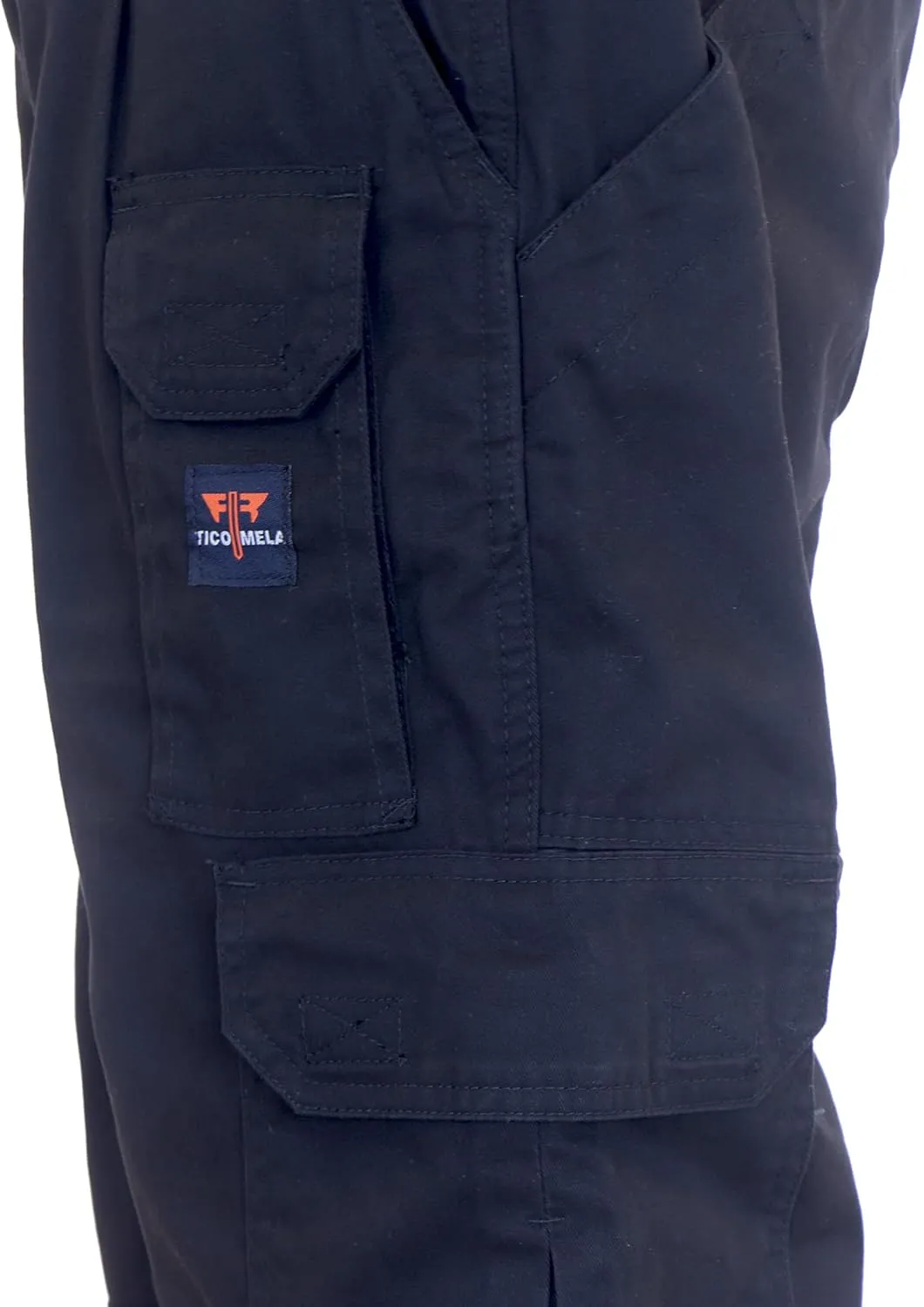 TICOMELA FR Pants for Men Flame Resistant Cargo Pants Lightweight 100% Cotton NFPA2112 7.5oz Elastic Waist Pants