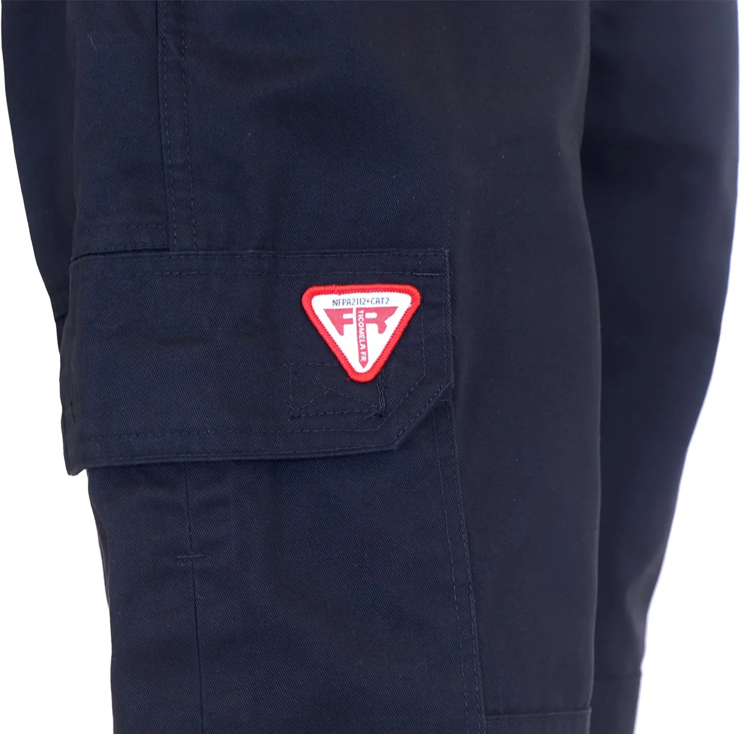 TICOMELA FR Pants for Men Flame Resistant Cargo Pants Lightweight 100% Cotton NFPA2112 7.5oz Elastic Waist Pants
