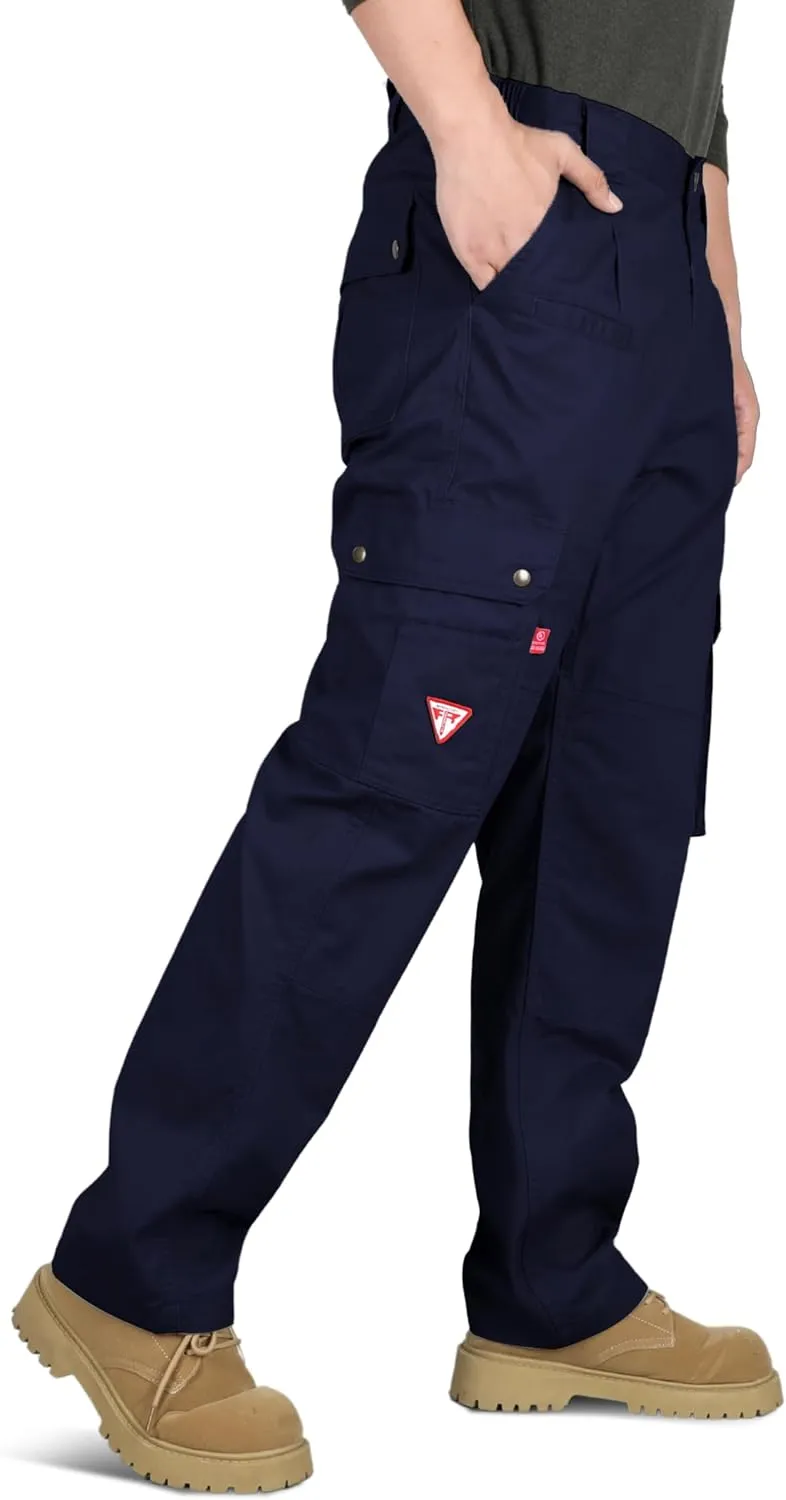 TICOMELA FR Pants for Men Flame Resistant Pants 7.5oz Lightweight (9 Pockets) Multi-Pocket Pants