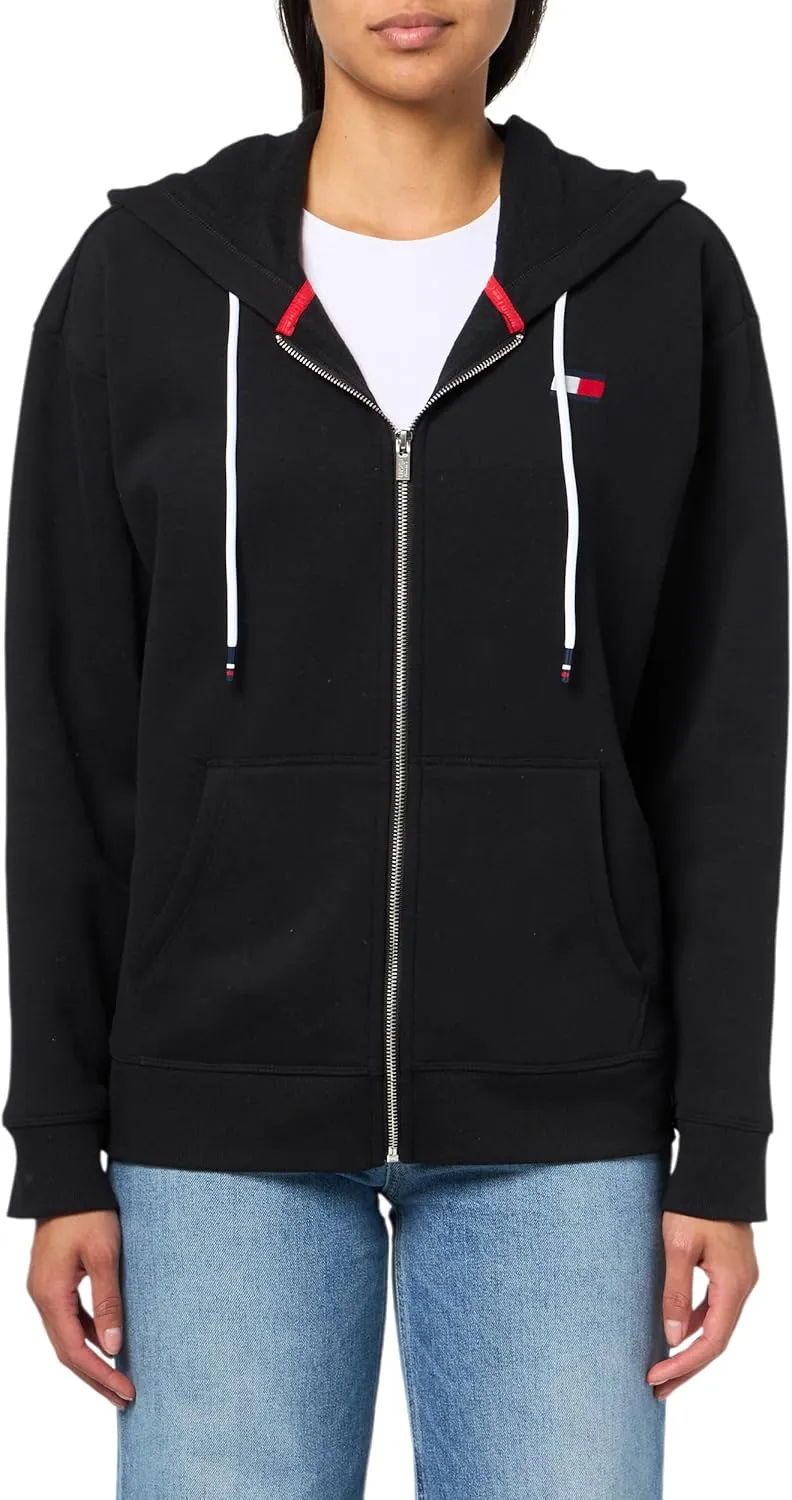Tommy Hilfiger Women's Fleece Relaxed Full Zip Hooded Jacket