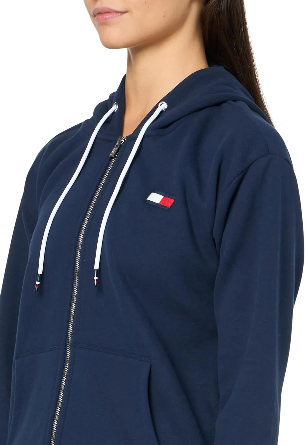 Tommy Hilfiger Women's Fleece Relaxed Full Zip Hooded Jacket