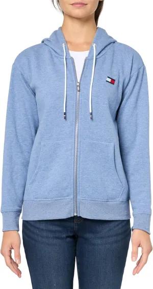 Tommy Hilfiger Women's Fleece Relaxed Full Zip Hooded Jacket