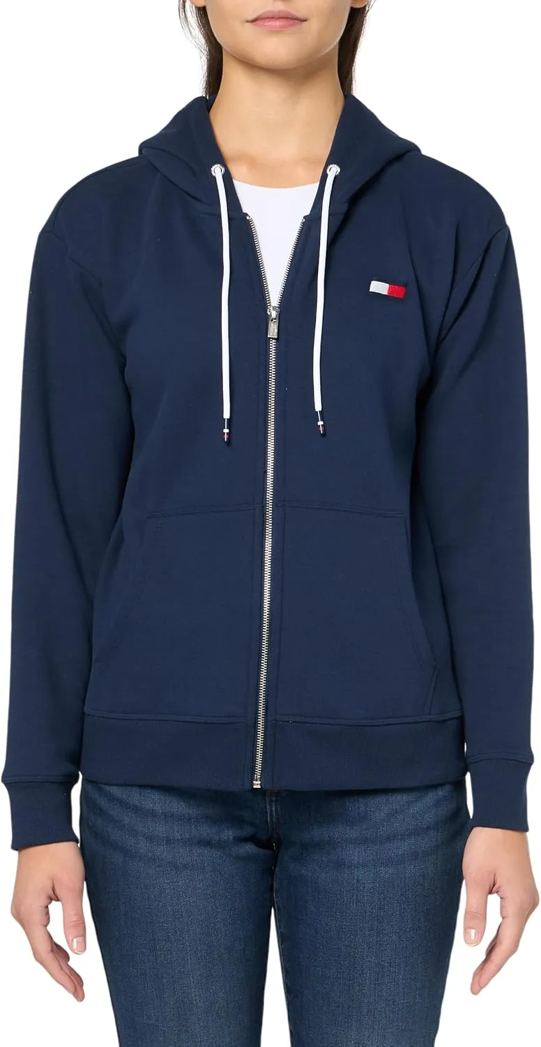 Tommy Hilfiger Women's Fleece Relaxed Full Zip Hooded Jacket