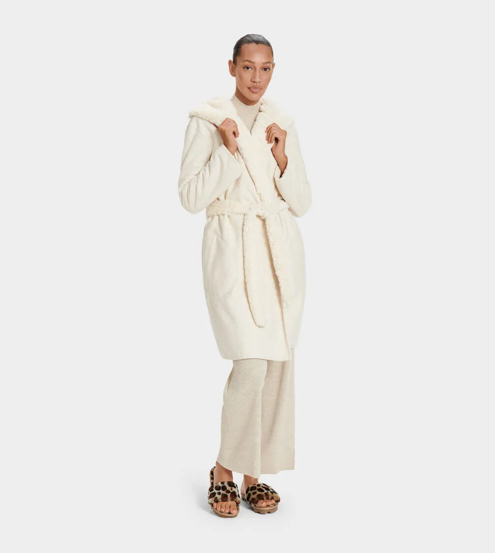 UGG Portolo Revesible Robe, Cream Heather