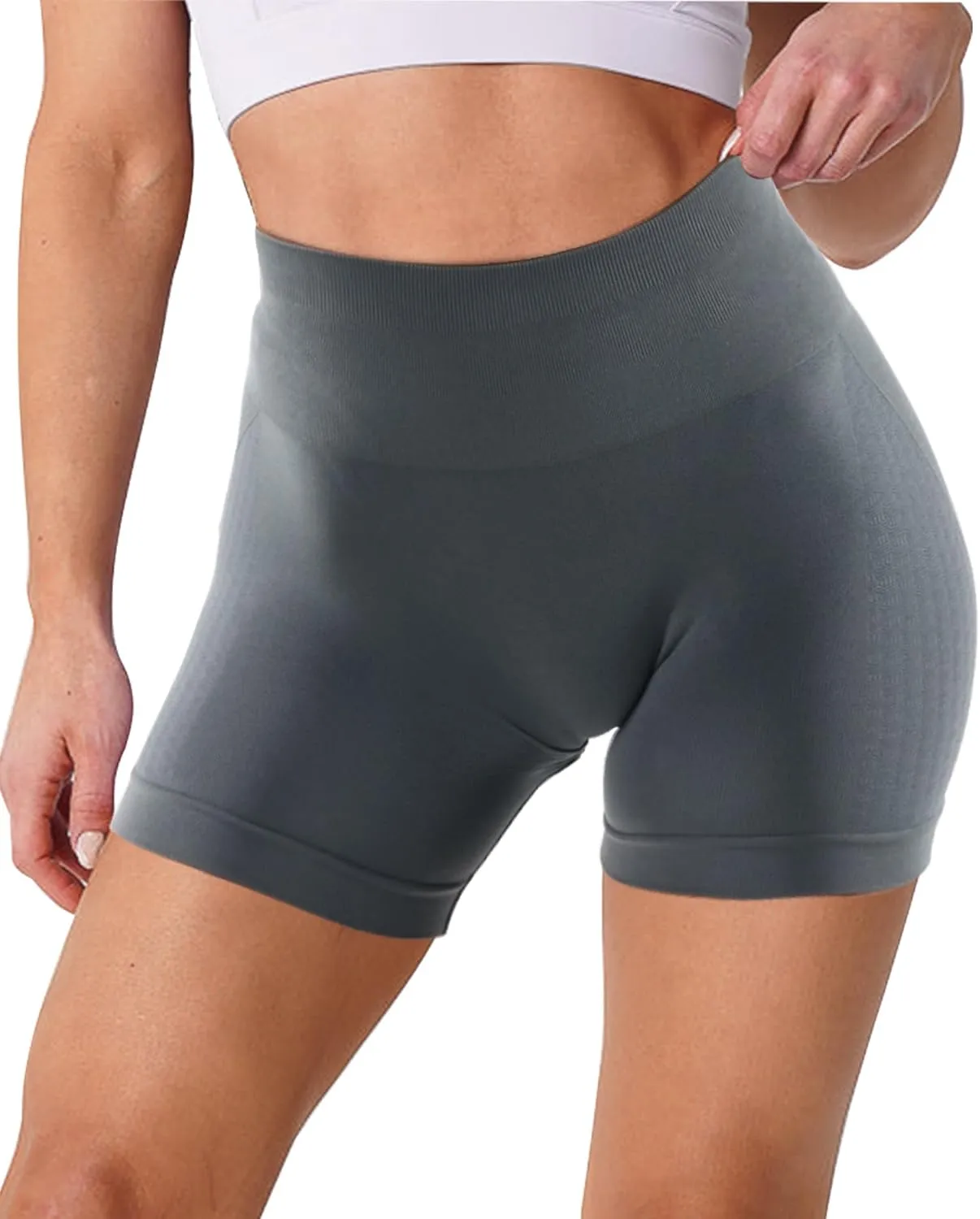 Unthewe 3 Piece Workout Butt Lifting Shorts for Women High Waisted Seamless Gym Yoga Booty Shorts