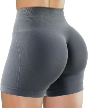 Unthewe 3 Piece Workout Butt Lifting Shorts for Women High Waisted Seamless Gym Yoga Booty Shorts
