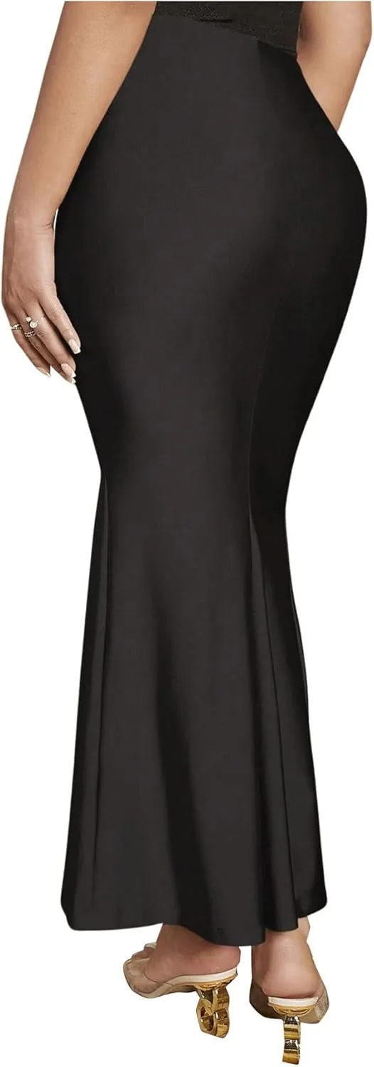 Verdusa Women's High Waist Ruffled Fishtail Bodycon Maxi Long Skirt