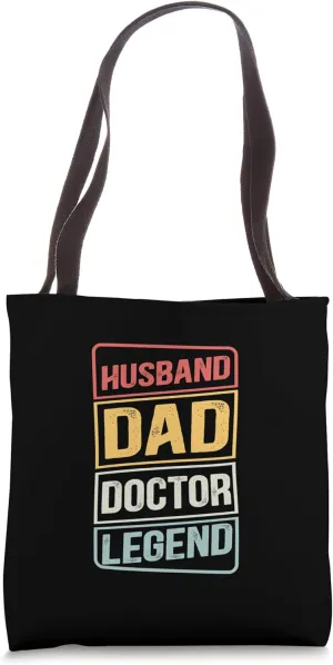 Vintage Husband Dad Doctor Legend retro funny Father's Day Tote Bag