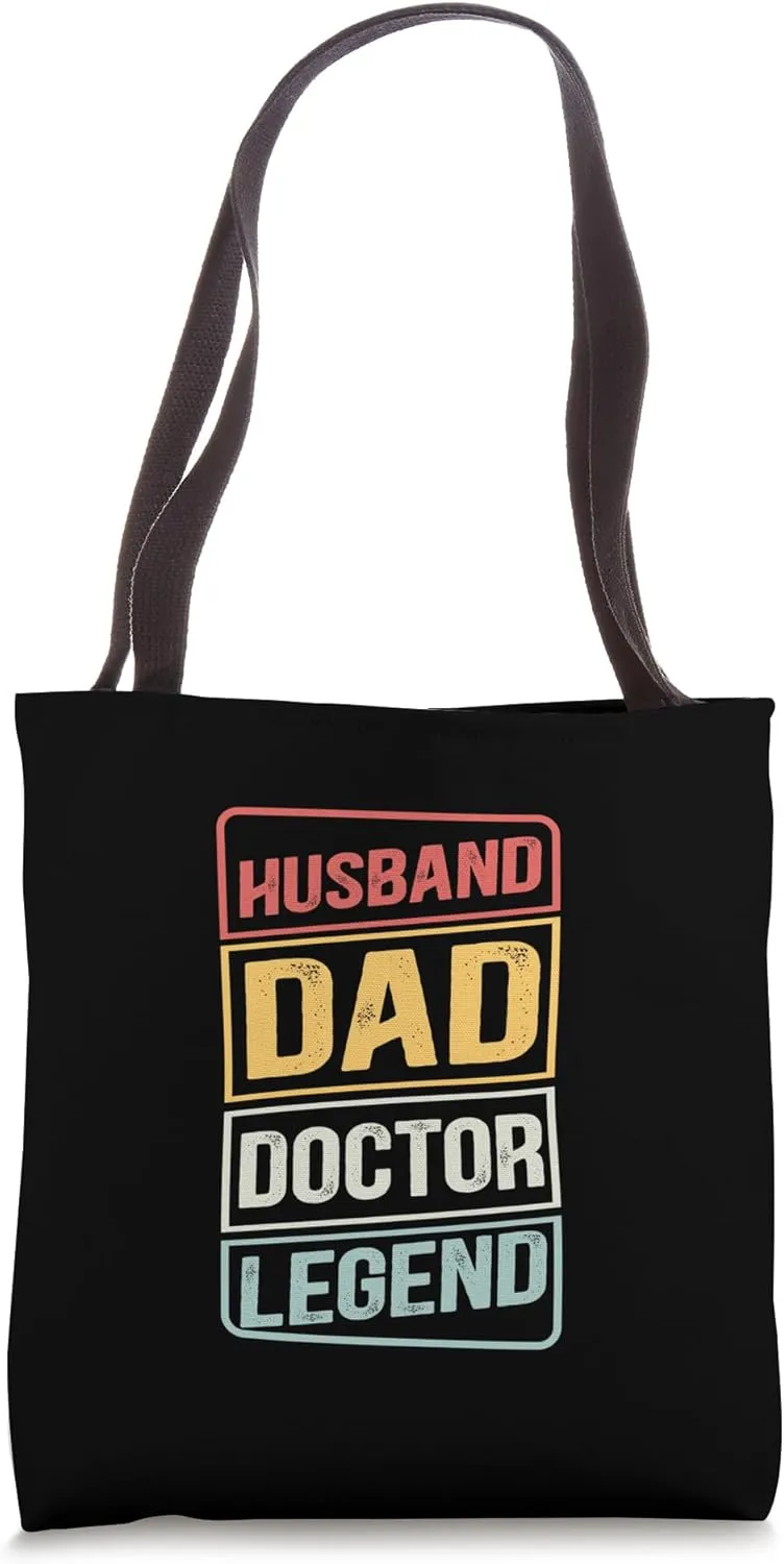Vintage Husband Dad Doctor Legend retro funny Father's Day Tote Bag