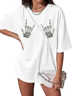 Vintage Oversized Tshirts for Women Graphic Tees Short-Sleeve Retro Country Music Shirts Nashville Tshirt Loose Fit