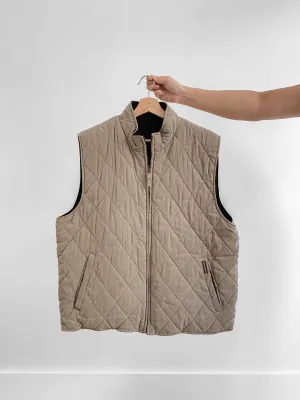 Vintage Reversible Quilted Vest (L)