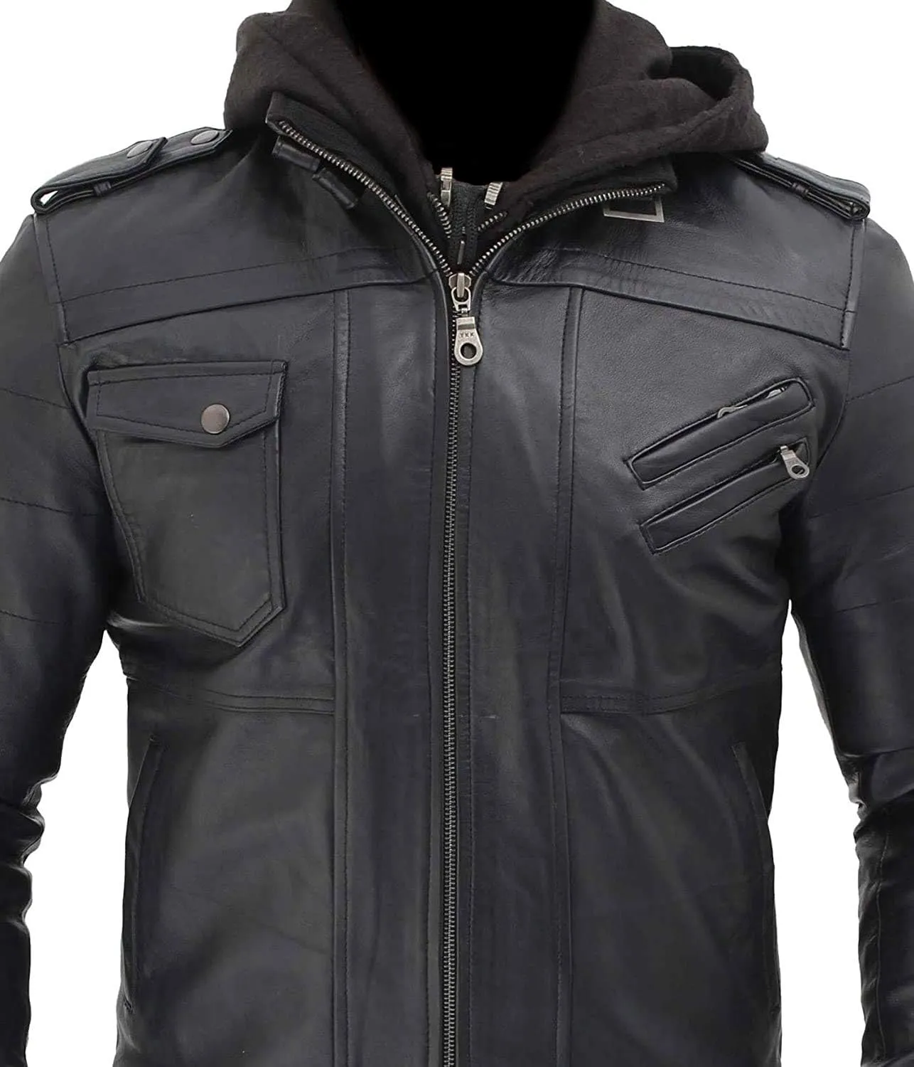 Visionary Modish Men's Fashion Real leather jacket- Genuine Lambskin leather jacket Biker Style-VM19217211