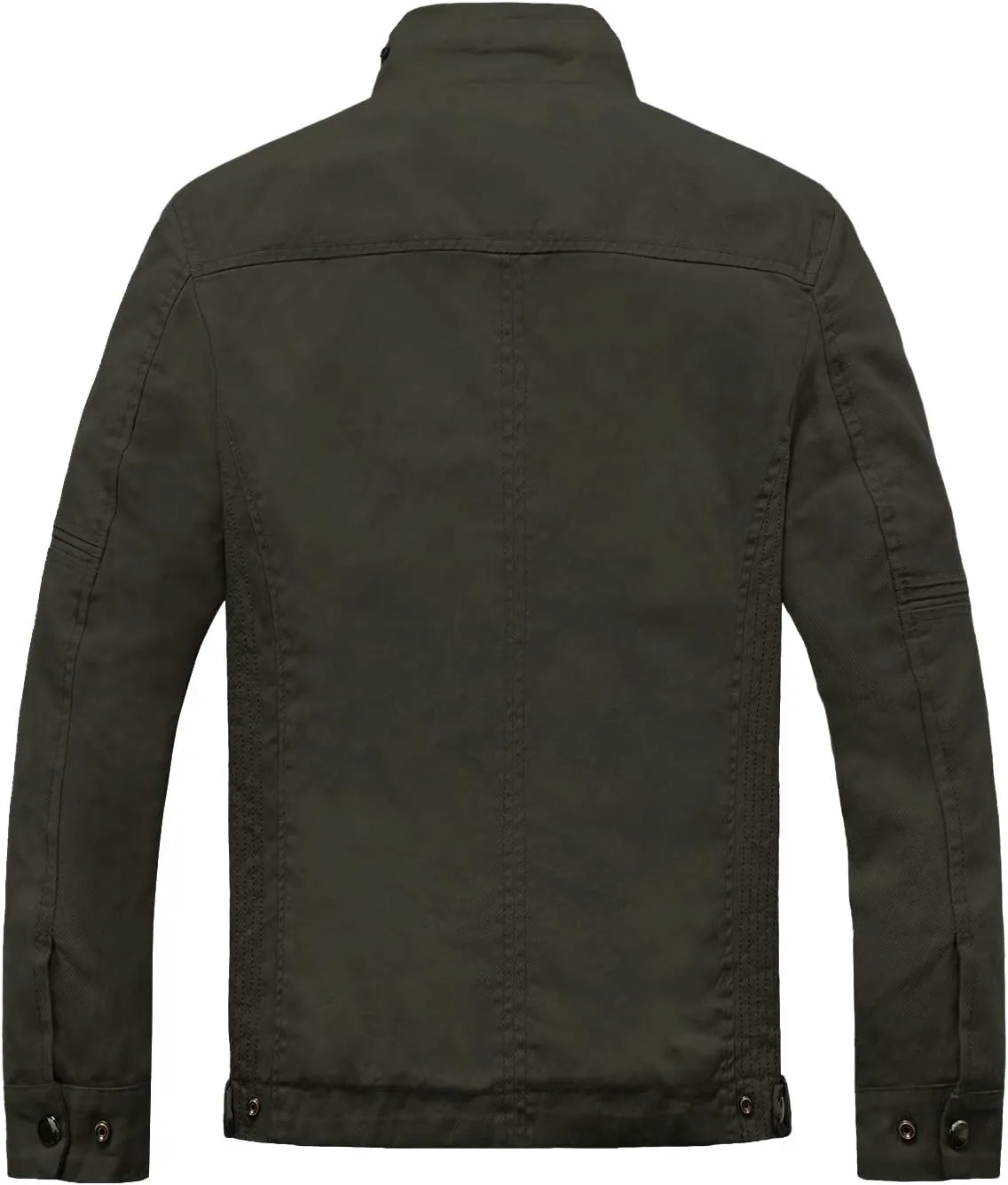 wantdo Men's Cotton Lightweight Jacket Military Jacket Casual Field Coat Windbreaker