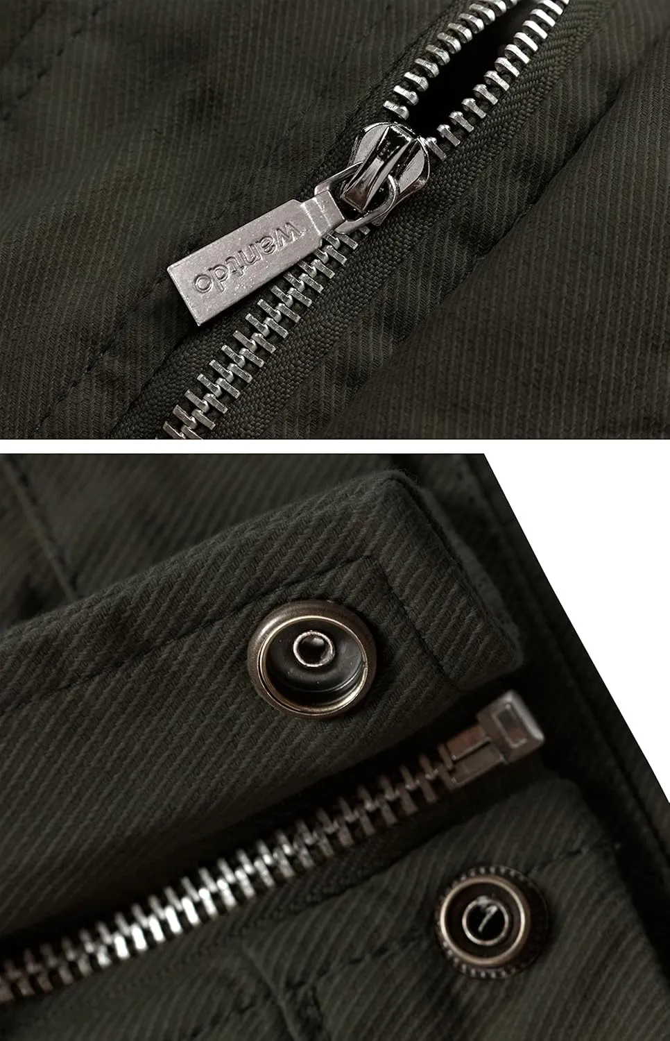 wantdo Men's Cotton Lightweight Jacket Military Jacket Casual Field Coat Windbreaker
