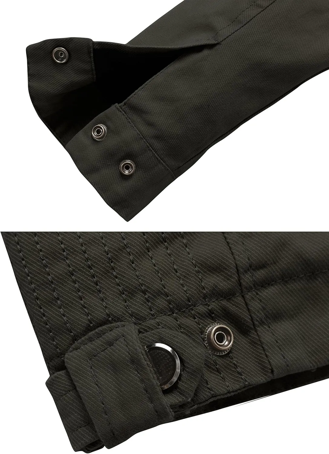 wantdo Men's Cotton Lightweight Jacket Military Jacket Casual Field Coat Windbreaker