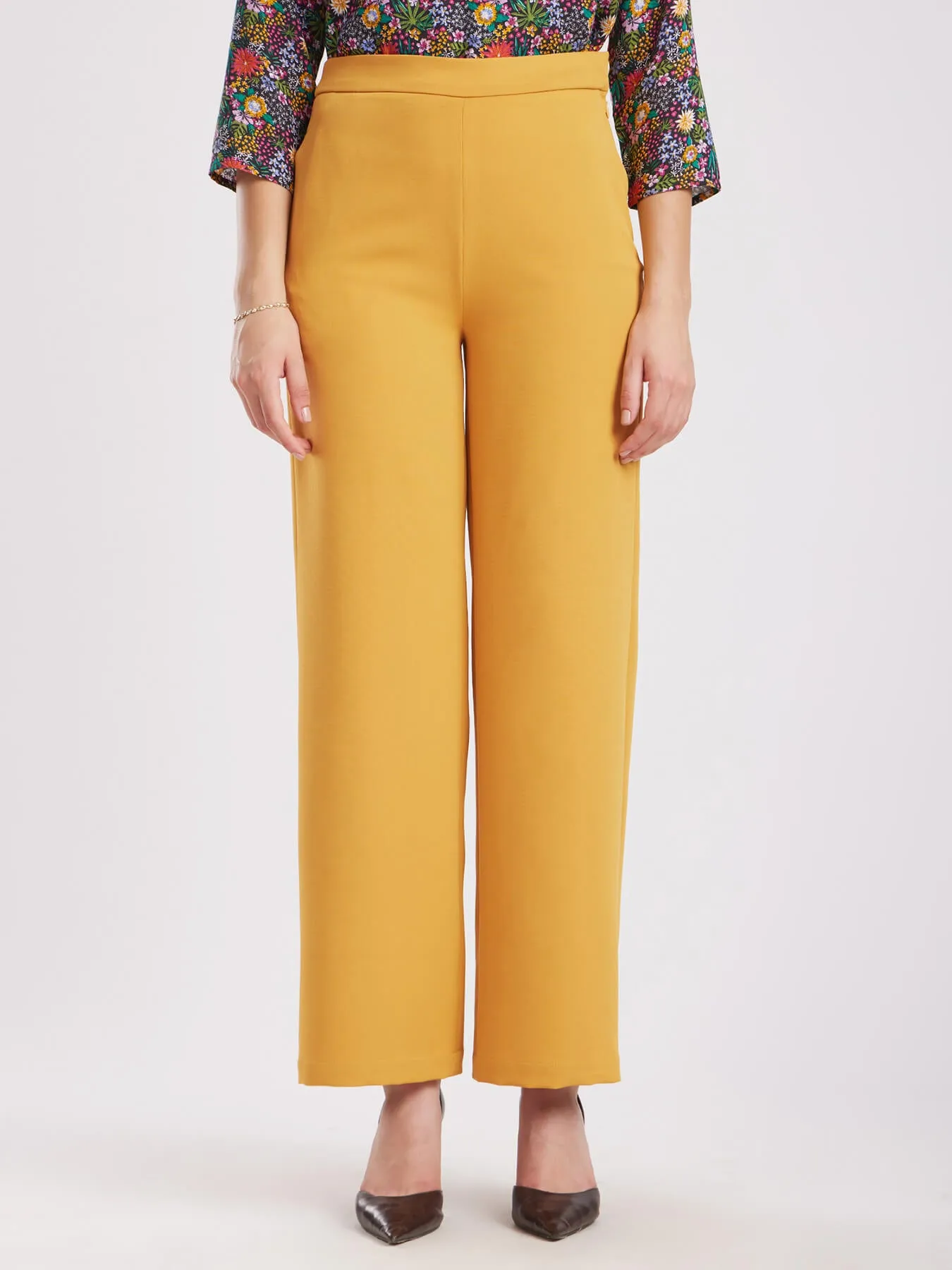 Wide Leg Pants - Mustard