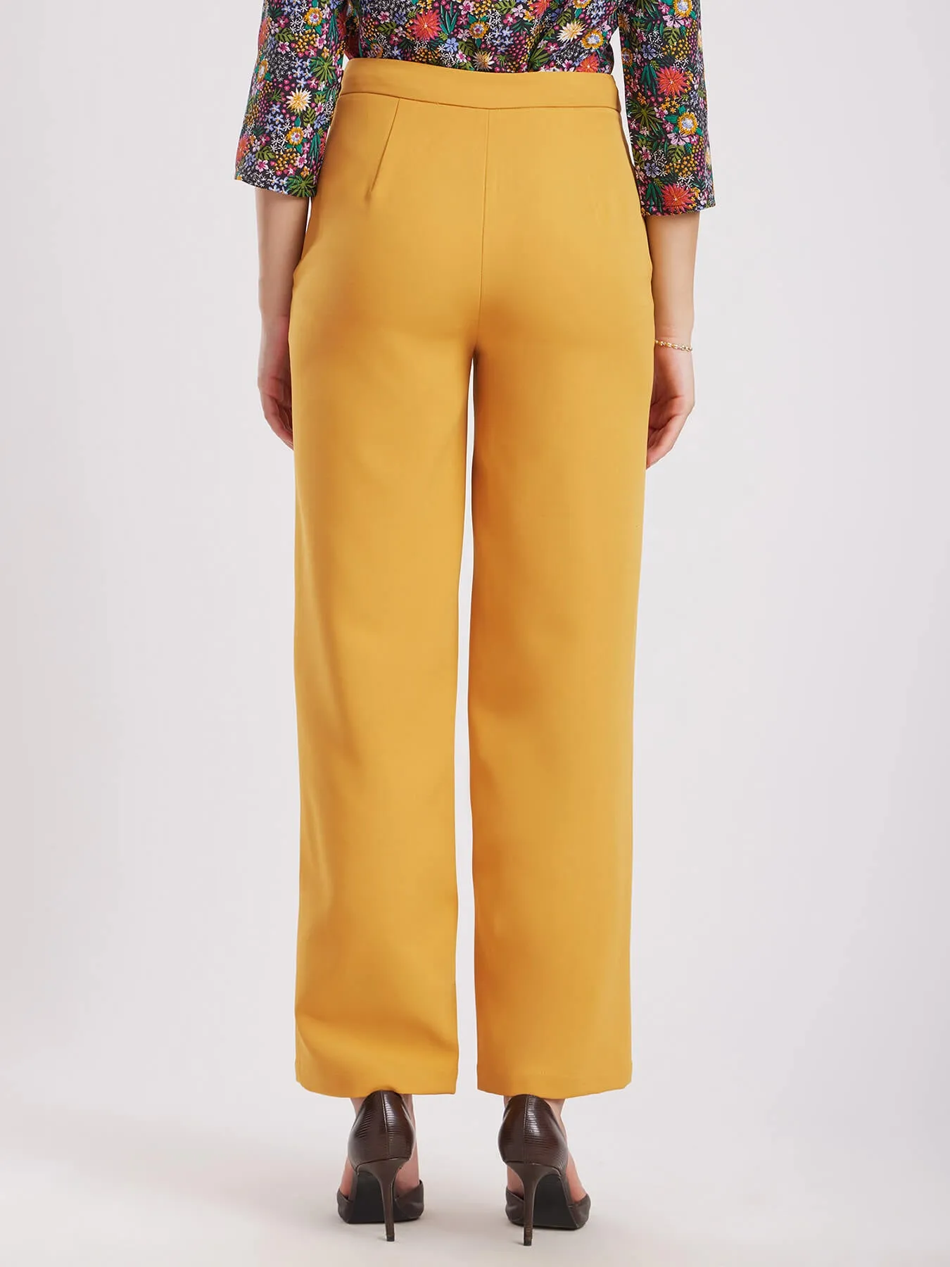 Wide Leg Pants - Mustard