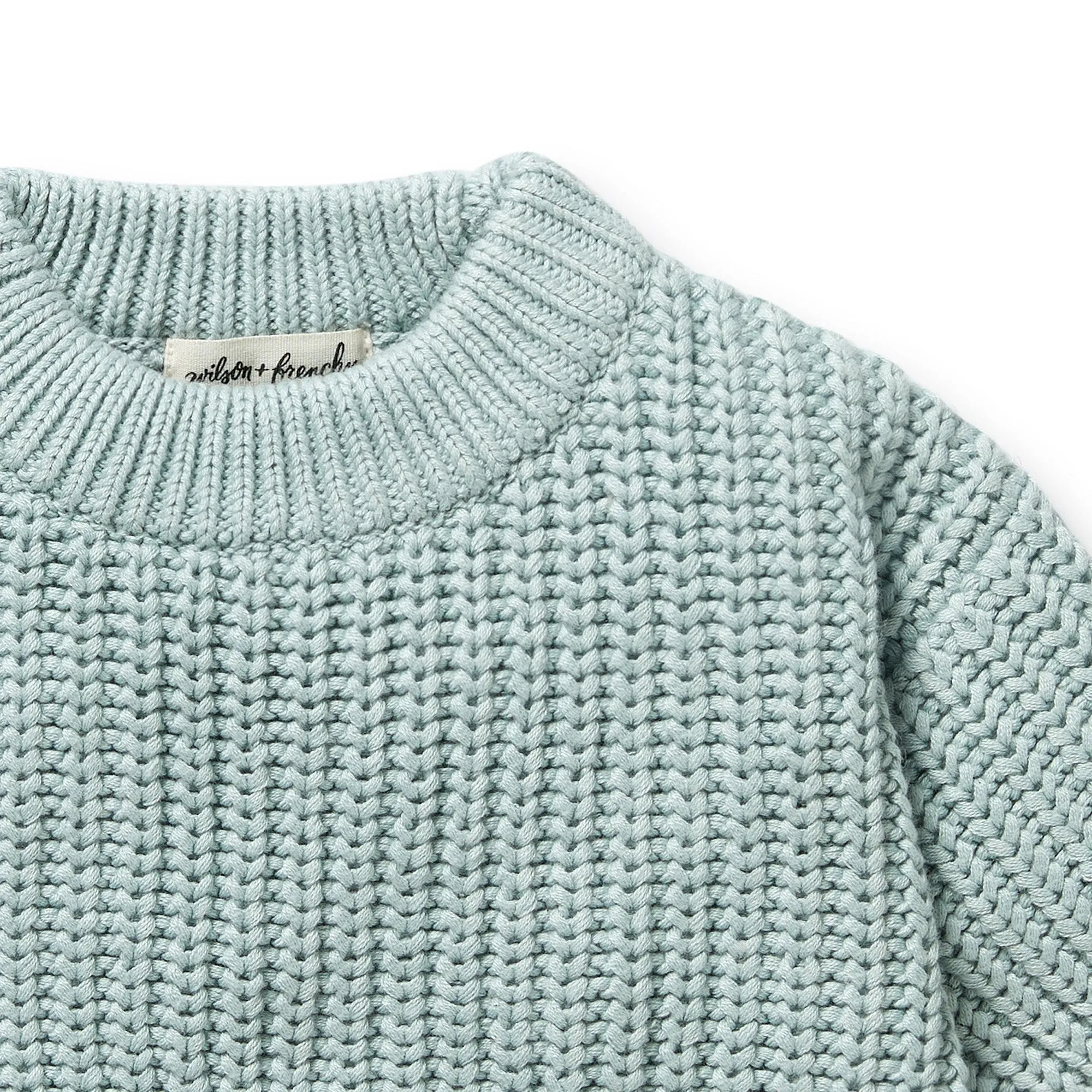 Wilson & Frenchy - Duck Egg Organic Knitted Jumper