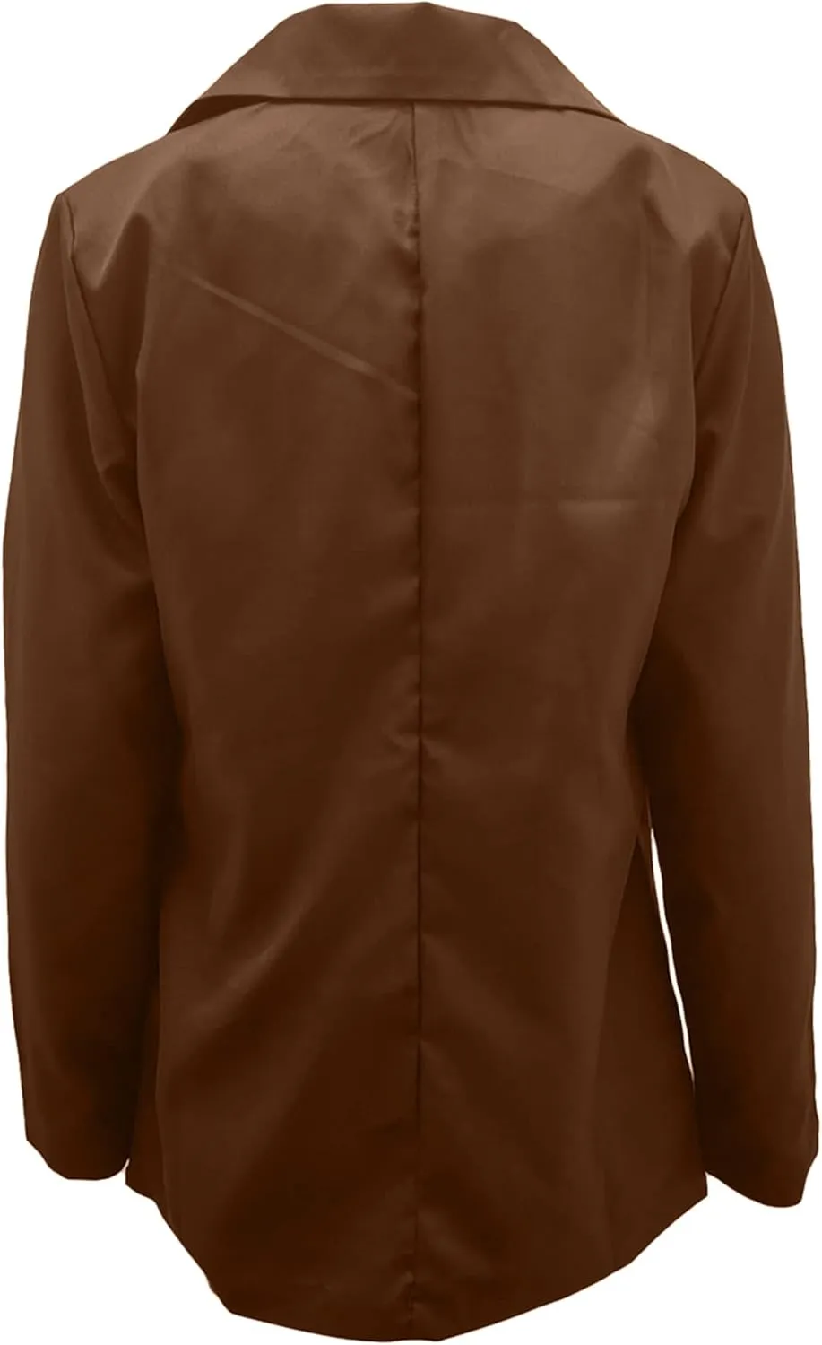 WIWIQS Women's Long Sleeve Open Front Blazer Lapel Work Office Casual Suit Solid Color Comfy Blazers