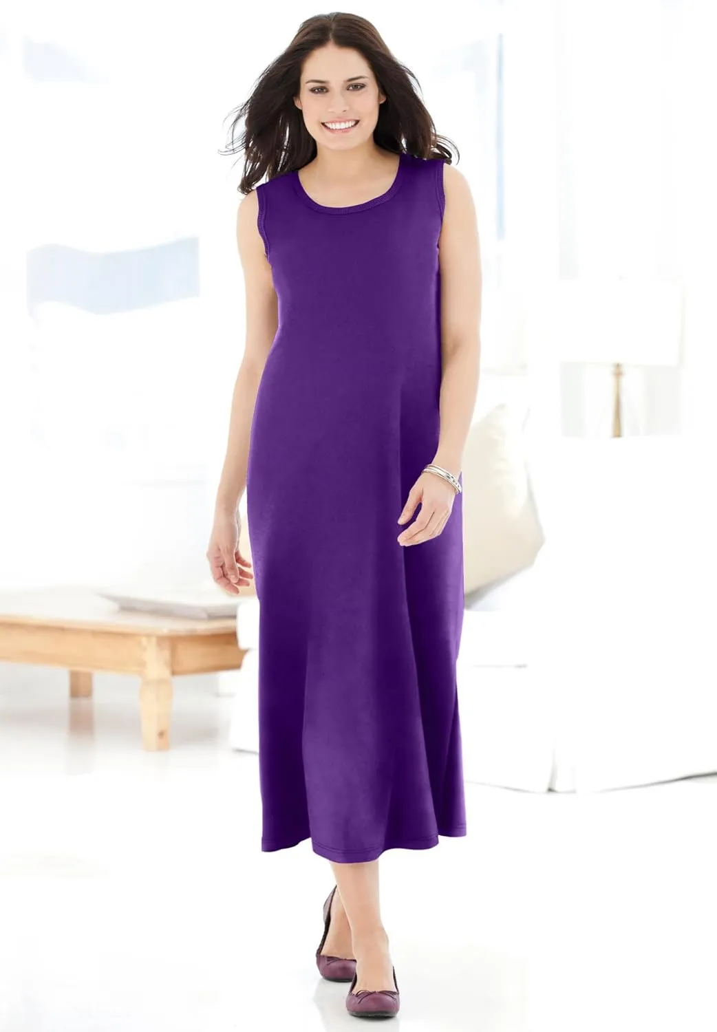 Woman Within Plus Size Lettuce Trim Knit Jacket Dress