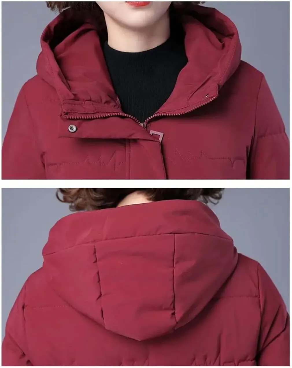 Women Jacket Long Warm Parkas Female Coat Thicken Cotton Padded Jacket Hooded Loose Women's Clothes Tops