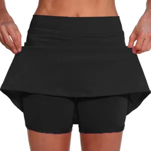 Women Skorts with Pockets Golf Tennis Skirt High Waisted Athletic Skort Casual Summer Mini Skirt with Shorts