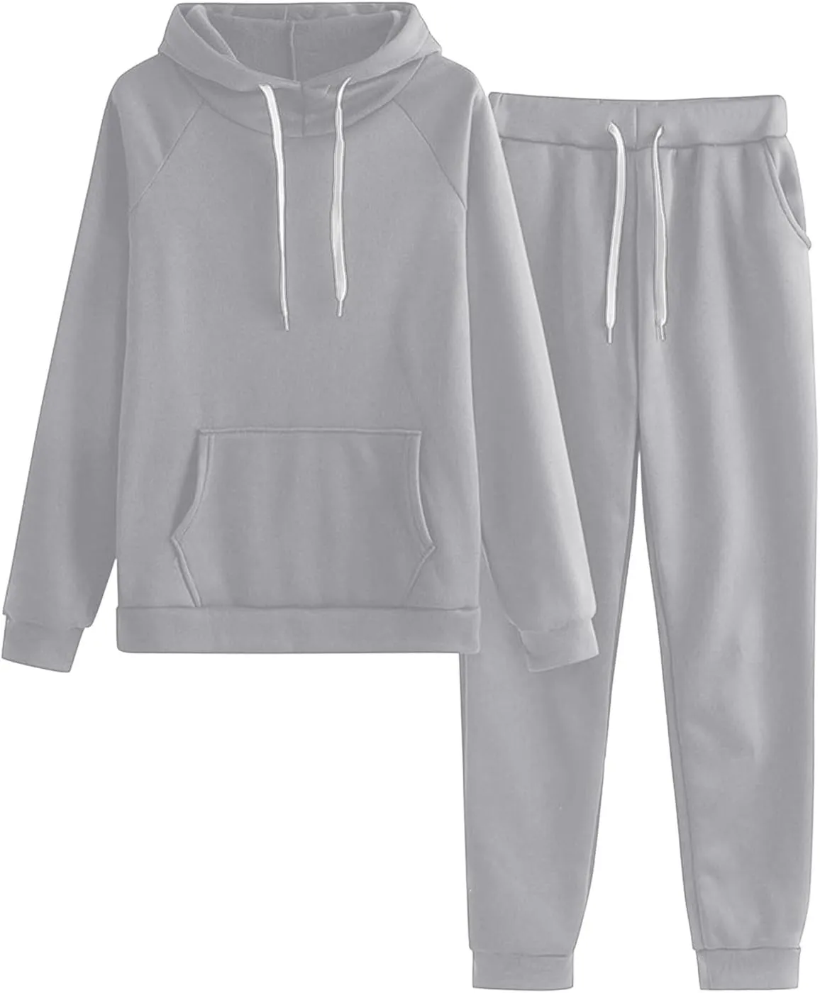 Women's 2 Piece Lounge Sets Long Sleeve V Neck Oversized Pants Baggy Sweatpants Fall Fashion Sweatsuits