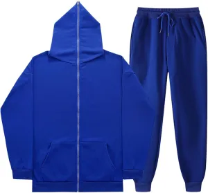 Women's 2 Piece Outfits Long Sleeve Crewneck Baggy Fall Sweatshirt and Wide Leg Sweatpant Suit