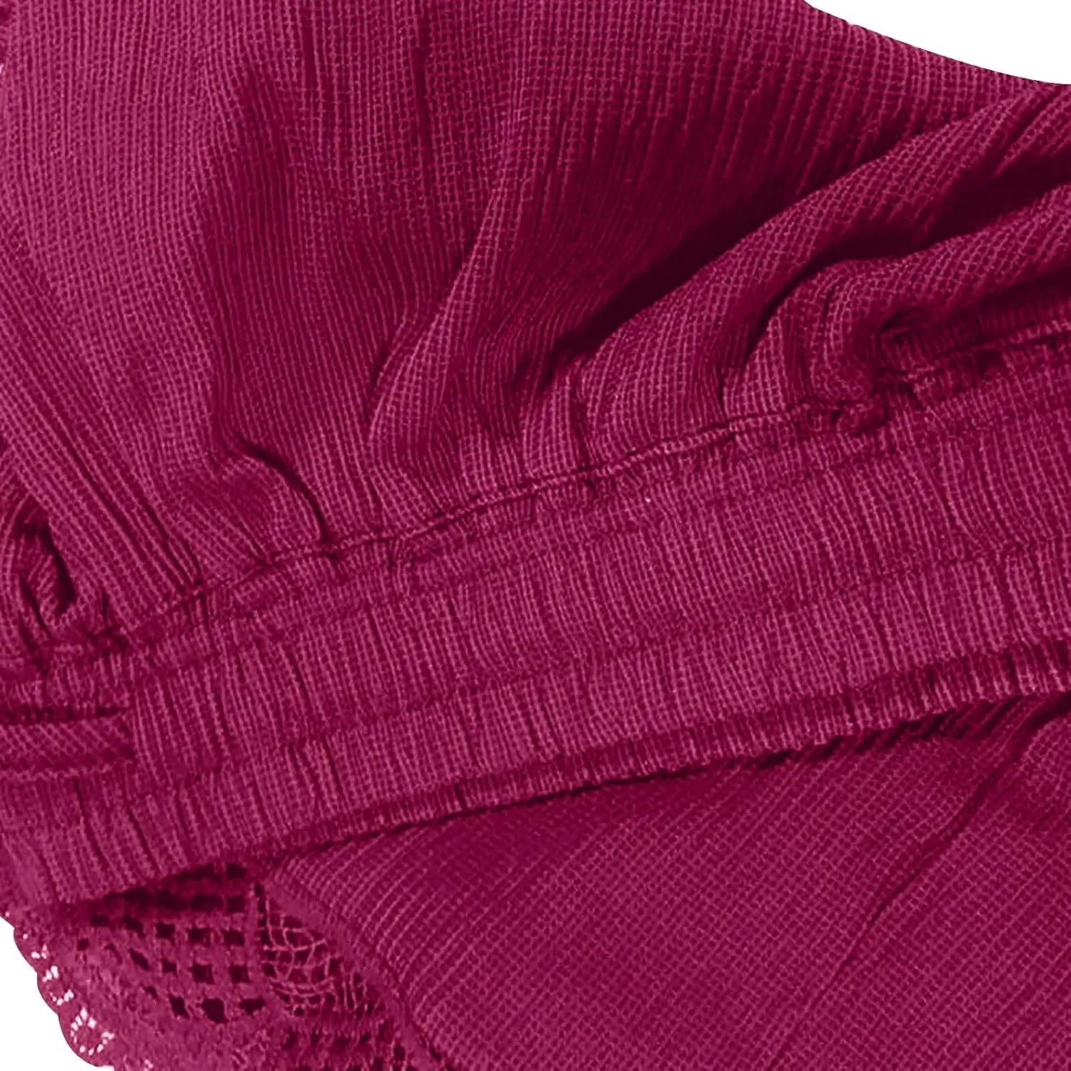 Women's Casual Shorts with Pockets Lace Trim Front Pleated Drawstring Stylish Comfortable Loose Fitting Summer Pants